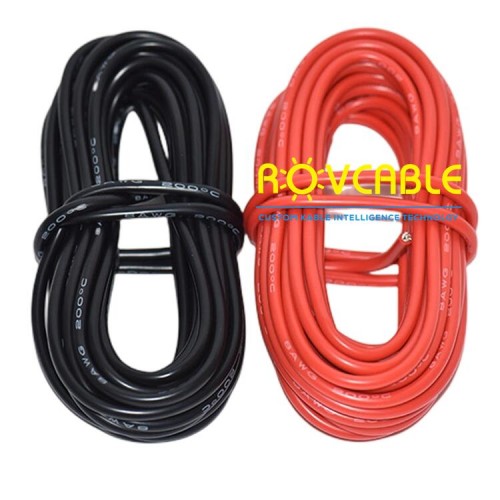 Super Soft Silicone Cable High Temperature Resistant Tin-plated Copper Wire High Current Cable for Battery,Inverter,UPS,etc