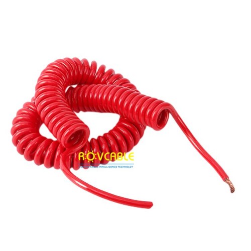 Red Color Spring Coiled Electrical Wire