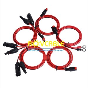 Battery  Extension Cable with Power Connector,Solar PV MC,M8 Ring terminal,Crocodile clips 30A 600V Power Battery Extended wire