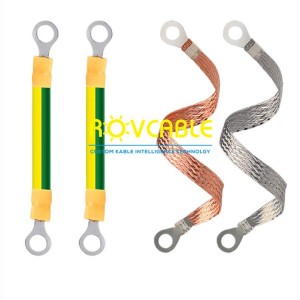 Ground Wire Yellow And Green 2.5/4/6mm² Copper Tinned Bare High Flexibility Earth Electric Flat Lead Wires 100-300mm