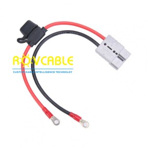 Battery Charging Connector Waterproof M8 Terminal 600V 10AWG 50Amp Anderson Plug Solar Extension Cable for Electric Vehicle