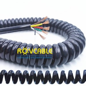 Spring spiral cable 2 cores 3 4 5 6 8 9 10 12 14 cores 0.2mm 0.3mm 0.5mm 1.0mm 2.0mm can stretch the wire shrink cable