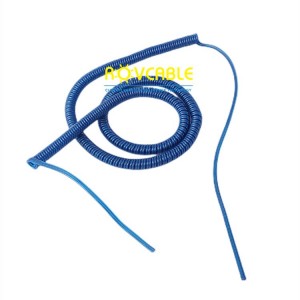 Blue Color Spring Coiled Electrical Wire