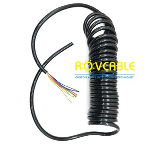 Black Color Spring Coiled Electrical Wire